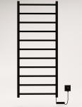 Elektrinis, juodas rank&scaron;luosčių džiovintuvas-gyvatukas Nemo Lux Laufer 11, 123x53 cm