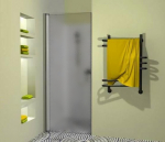 Du&scaron;o durys Griubner AL-D1, 900 mm. pločio, matiniu arba ra&scaron;tuotu stiklu