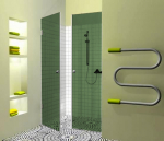 Berėmė du&scaron;o sienelė FR-D2 1100 x 1900 mm., tonuotu stiklu