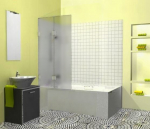 Vonios sienelė Griubner FR-V2, 600 mm. pločio, matiniu arba ra&scaron;tuotu stiklu