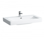 Praustuvas su plačiais kra&scaron;tais 85 x 46 cm. Laufen Pro S 813965 su 1 anga mai&scaron;ytuvui viduryje