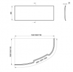 Vonios Asymmetric 160 apdailos plok&scaron;tė, kairinė, CZ46100000