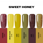 Gelinio nagų lako rinkinys "Sincero Salon" SWEET HONEY, 6 vnt. x 6 ml