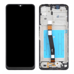 Ekranas Samsung A136 A13 5G su lietimui jautriu stikliuku ir rėmeliu originalus Black (service pack)