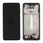 Ekranas Samsung A336 A33 5G su lietimui jautriu stikliuku ir rėmeliu originalus Awesome Black (service pack)