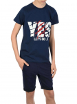 Jungen Sommer Set T-Shirt YES und Stoff Shorts