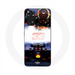 Coque pour Xiaomi Redmi Note 11 4G Formule 1 Max Verstappen Pilote de F1 noir rouge et jaune