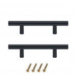 1 komplektas durų rankenos &Scaron;iuolaikinio stiliaus nerūdijančio plieno stalčiaus durų rankenos i&scaron;traukiamos baldų rankenos namų reikmenys S juoda