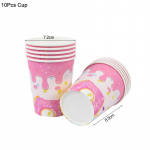 Spurgų vakarėlio vienkartinių stalo įrankių rinkinys Popierinis lėk&scaron;tės puodelis Staltiesė Vaikams Mergaičių 1-ojo gimtadienio vakarėlio dekoravimo reikmenys Kūdikių du&scaron;as