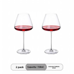 720 ml Lengvas prabangus modernus minimalistinis skaidraus stiklo burgundi&scaron;ko raudono vyno taurė, auk&scaron;tos klasės grioveliais dekoruota vyno taurė ant auk&scaron;tos kojelės, skirta naudoti namuose 720ml