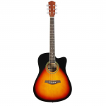 41 colio &bdquo;Basswood Cutaway&ldquo; gitaros sklandžiai pir&scaron;tų lenta apima krep&scaron;į + dirželį + stygą + rinkinį + &scaron;e&scaron;ių skylių derinimą
