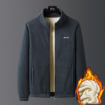 Rudens ir žiemos stora vilnos striukė lauke, &scaron;ilto vidutinio sluoksnio ėriuko vilnos vilnos striukė. XXXXXL pilka