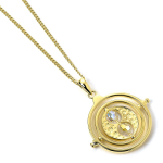 Harry Potter sterlinginio sidabro paauksuotas Laiko suktukas karoliai su kristaliniais elementais beige