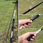 Baitcasting spiningo me&scaron;kerė Auk&scaron;tos kokybės kreipiamasis žiedas nuo rūdžių 3 sekcijų lauko me&scaron;kerė spinning rod1.7m