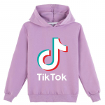 Vaiki&scaron;ki drabužiai nuo 4 iki 14 metų Nauja mada vaikams berniukams ir mergaitėms TIKTOK spausdinti kasdieniai gobtuvai 170cm violetinė