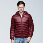 Lengva pūkinė striukė vyri&scaron;ka trumpa pūkinė striukė su gobtuvu, žieminė vyri&scaron;ka balta pūkinė striukė, itin lengvas vyri&scaron;kas drabužis XXXXL