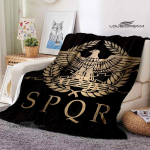 Romos SPQR spausdinta antklodė &Scaron;ilta ir graži flanelė Mink&scaron;ta ir patogi madinga dekoratyvinė antklodė Namų kelionių antklodė 75x90cm
