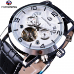 &bdquo;Forsining&ldquo; vyri&scaron;kas madingas laisvalaikio didelio ciferblato &bdquo;Tourbillon&ldquo; automatinis mechaninis laikrodis