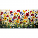 Abstrakčios gėlės Aliejinė tapyba ant drobės Sienų meno plakatai ir spaudiniai Sienų nuotraukos, skirtos svetainei miegamajame &Scaron;iaurės &scaron;alių menas namų dekoravimui 20x30CM NO FRAME arilido geltona spalva