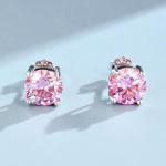 Kelių spalvų ketur&scaron;akiai moissanite auskarai 30 centų 50 centų 1 karatas 2 karatų sidabro vyrams ir moterims, įvairių spalvų Pasirenkami paprasti auskarai 8MM