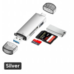 Daugiafunkcis 6 viename kortelių skaitytuvas USB 3.0 iki C tipo mikro OTG adapterio palaikymas TF SD kortelės USB atmintinė, skirta ne&scaron;iojamiesiems Android telefonams ir plan&scaron;etiniams kompiuteriams