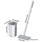 Sulankstomas kibiras Mikropluo&scaron;to grindų plovimo pagalvėlės namų valymo &scaron;luostė su sukimo kibiru Mikropluo&scaron;to grindų plovimas rankomis.