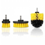 3 vnt/komplektas Power Scrubber Brush Gręžimo &scaron;epečių valymas vonios pavir&scaron;iams Vonios du&scaron;o plytelių skiedinio valymo rinkinys geltona