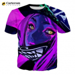 League Of Legends Sexy Akali 3D Print Vyri&scaron;ki mar&scaron;kinėliai Moteri&scaron;ki madingi mar&scaron;kinėliai LOL Žaidimo personažas Psichodeliniai mar&scaron;kinėliai, kvėpuojantys vir&scaron;ūnės XXS