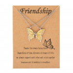 Butterfly Necklace Moterų raktikaulių grandinėlė Blizga geriausio draugo gimtadienio dovana Juvelyrinė dovana One Size mėlyna