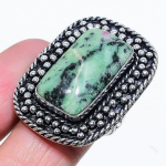 Ruby Zosite Lab-Created Handmade 925 Sterling Silver Jewelry Ring Size 9 k4r08