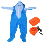 Inovatyvus 190T vandeniui atsparus poliesterio audinio pripučiamas kostiumas festivaliams Halloween PartyBlue