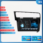 Hizpo Hizpo 10.1 Carplay 4G 2 Din Android 13 Automobilio radijas Volkswagen Golf 7 2013 - 2017 Juodos pilkos spalvos Vaizdo grotuvas GPS DSP I&scaron;manusis Autoradio RDS W5 B 8Core 4G 64G AI
