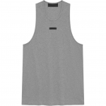 Fear of God Essentials Briaunota maikutė Tamsiai pilka Vyri&scaron;ki vir&scaron;utiniai drabužiai Pilka 125BT244231F M gray