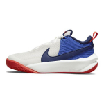 Nike Team Hustle D10 GS Balti Game Royal Vaikų sportbačiai Summit-White Bright-Crimson Midnight-Navy CW6735-103 36.5