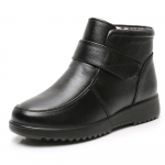Moteri&scaron;ki žieminiai batai Karvės odos Vilnos Medvilniniai Batai Ankle Boots Moterims Mink&scaron;tu Padu Lengvi Moteri&scaron;ki Batai Zapatos De Mujer 35 juoda