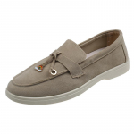 Pavasariniai Loafers moterims Plok&scaron;čiapadžiai Retro Suede Oda Kutai Metaliniai Įslystami Tinginiai Batai Mules Važiavimo Batai Atsitiktiniai Moccasins 35 abrikosas