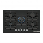 Table de cuisson gaz - BOSCH - PPQ7A6I40 - 75 cm - 5 foyers - Verre tremp&eacute; noir