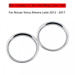 Automobilio stiliaus lipdukas, skirtas Nissan Versa Almera Latio 2012 2013 2014 2015 2016 2017 Chrome A/C oro ventiliacijos žiedo dangtelio apdaila