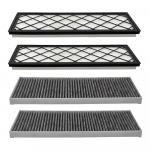 4 vnt. salono oro filtras HEPA, skirtas Tesla Model Y Juniper 2025 2024, oro įleidimo filtro keitimas su aktyvuotos anglies priedais 4pcs Full set