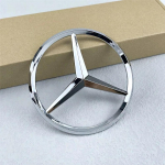90mm ABS juodo chromo Logotipas Mercedes emblema žvaigždės ženklelis galinis Mercedes Benz W203 W206 W212 X253 W167 W166 W247 C