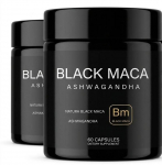 40x Stiprumo Ekologi&scaron;kos Juodosios Maca &Scaron;aknies Kapsulės su Ashwagandha - 40:1 Galingas Ekstraktas Maisto Papildas Vyrams 2pack