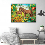 5D siuvinėjimo i&scaron;pardavimas Viso apvalaus gyvūno arklio 5D deimantų paveikslo paveikslas Kalnų kri&scaron;tolas deimantas 20X30CM