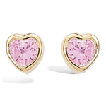 Les Tr&eacute;sors De Lily [K7194] - Boucles Plaqu&eacute; Or 'Love' rose dor&eacute; - 5x5 mm ry&scaron;kiai rožinė