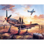 5D &bdquo;pasidaryk pats&ldquo; deimantinė tapyba Orlaivių karo deimantų siuvinėjimas Siuvinėjimas kryželiu namų dekoras rankų darbo dovanos Round 20x30cm