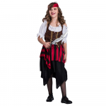Vaikams, merginoms, piratams, gražuolėms, &bdquo;Buccaneer Matey&ldquo; dryžuotas kostiumas &bdquo;Karibų piratai&ldquo; puo&scaron;ni suknelė Helovino &bdquo;Cosplay&ldquo; vakarėlio apranga S