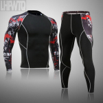 2vnt Vyri&scaron;kos sportinės aprangos apatinio trikotažo rinkinys Compress Long Johns Vyri&scaron;ki prekių ženklų sportiniai kostiumai, dydis S-4XL M
