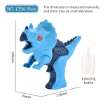 Dinozaurų garso ugnies pur&scaron;kimo pistoletas Tyrannosaurus Rex Triceratops Sound Light vasaros lauko dezinfekcija saugus ginklas vaikams ne&scaron;iojamas žaislas mėlyna