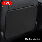 SEAMETAL PU odinė automobilio sėdynės nugaros apsauga Universalus salonas Automobilinės nugaros sėdynės, apsaugančios nuo smūgių, automobilių, skirtų nuo smūgių, kilimėlių priedai 1pc small juoda