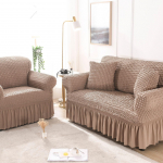 Vienspalvis elastingas sofos užvalkalas svetainei, spausdintas languotas, tamprus segmentinis užvalkalas Sofos sofos užvalkalas L formos 1&ndash;4 vietų 3-Seater190-230cm
