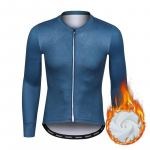 Žiemos vilnos važinėjimo dviračio mar&scaron;kinėliai su ra&scaron;tu spausdinti vyri&scaron;ki dviratininko drabužiai, &scaron;ilti ilgomis rankovėmis dviračio mar&scaron;kinėliai S juoda